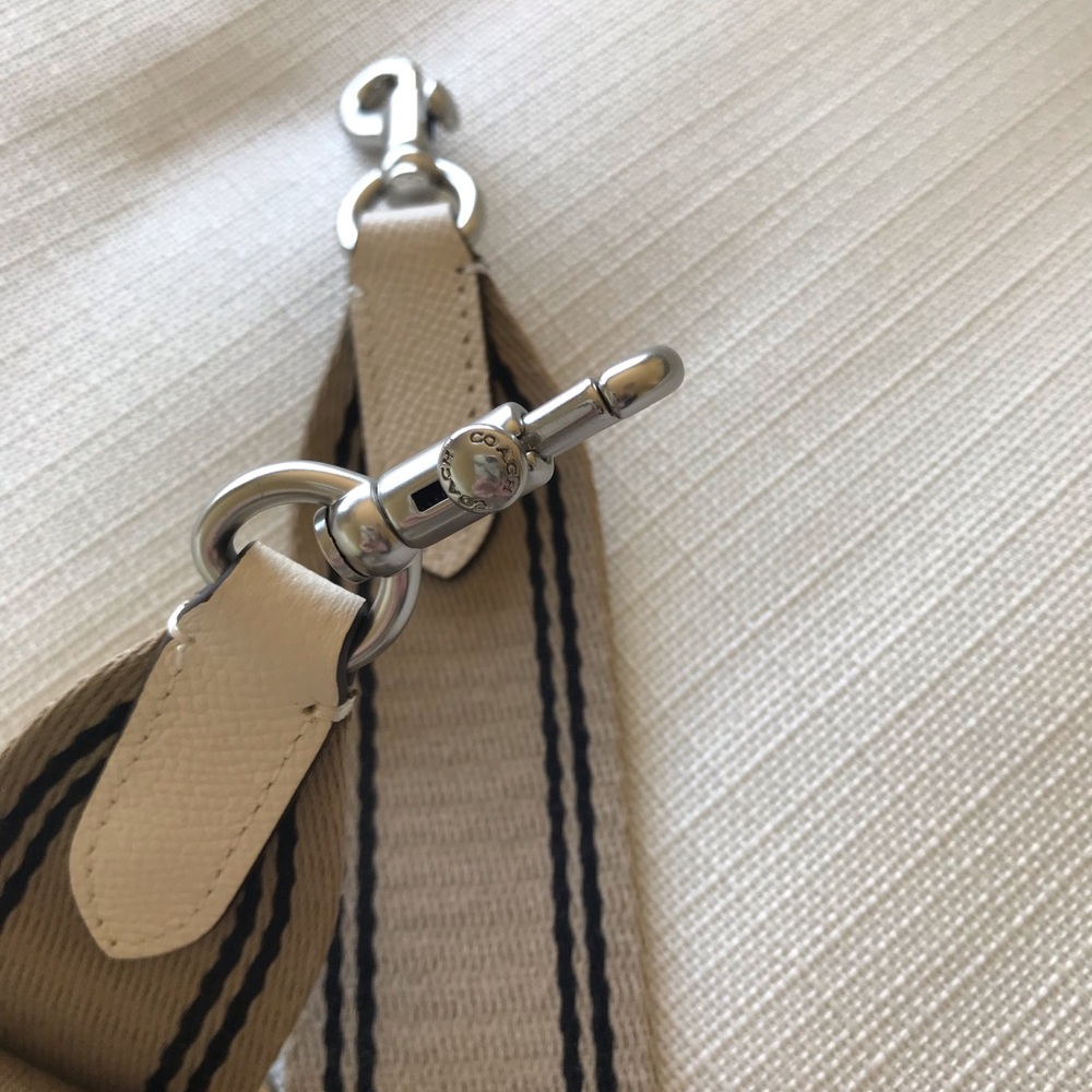 Coach Beige and Black Logo Webbing Strap - Picture 5 of 10